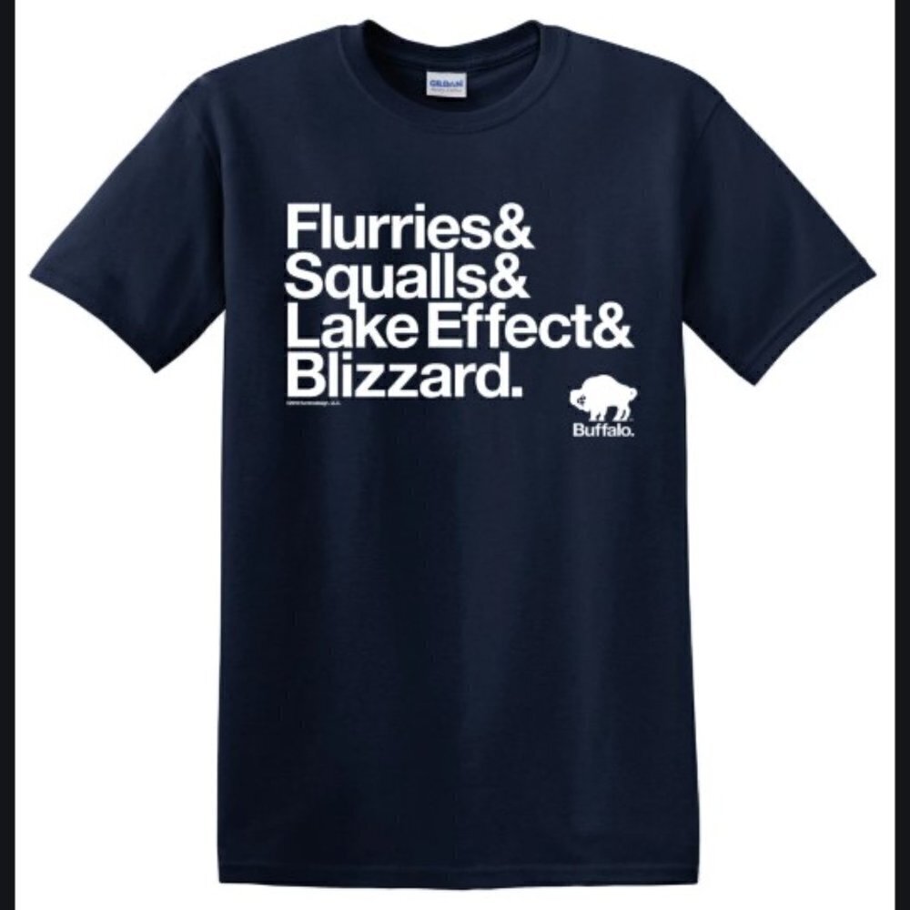 Retro Buffalo tee Small Navy